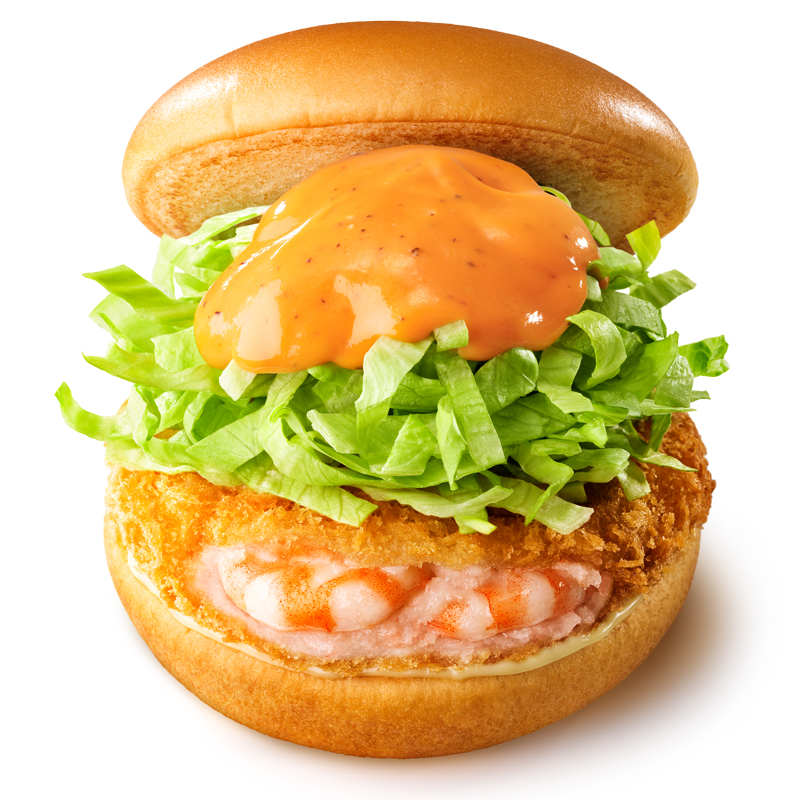 「エビマヨソースの海老カツバーガー」