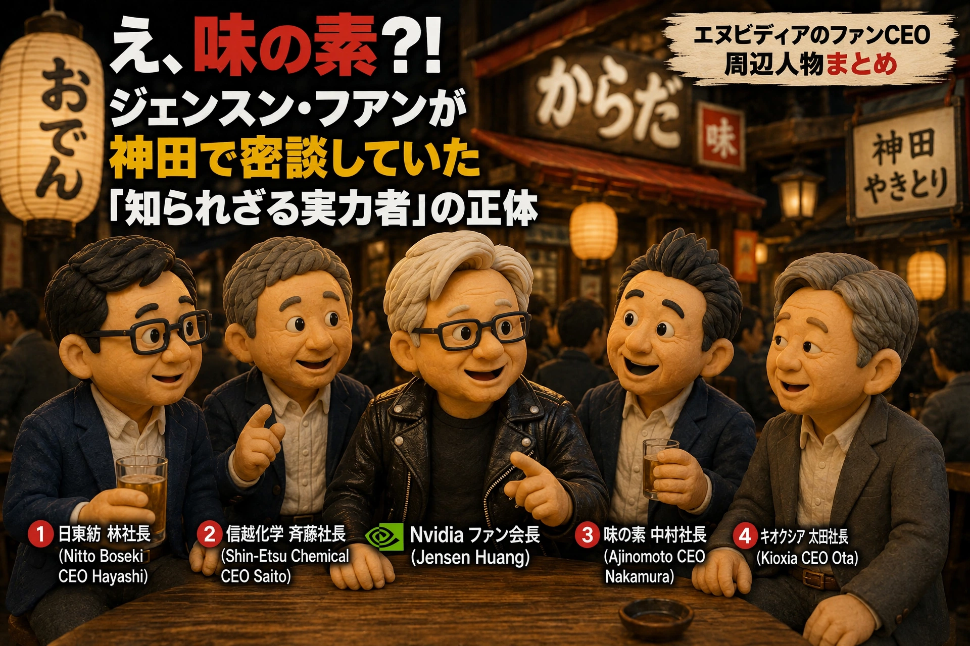 え、味の素？！ジェンスン・フアンが神田で密談していた「知られざる実力者」の正体