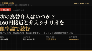 為替介入シナリオ分析 2026年5月20日