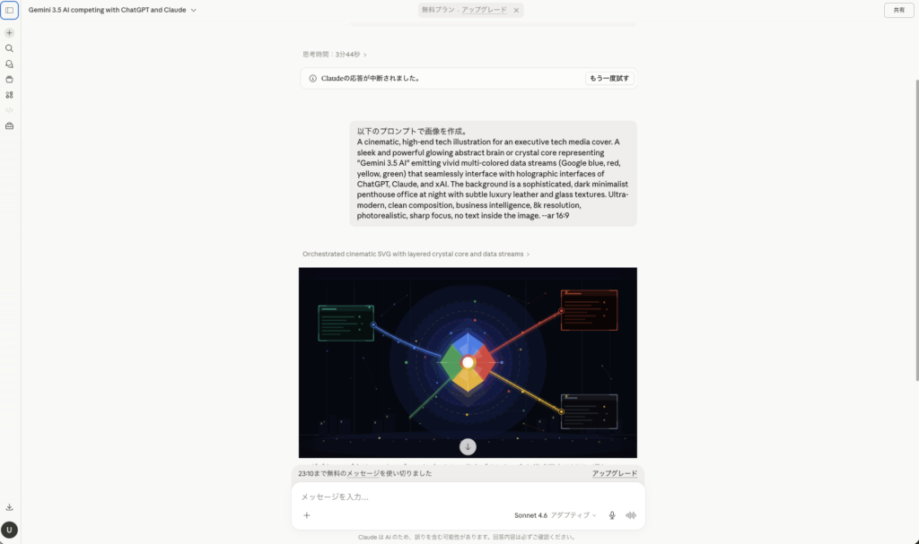 Claudeの実際の指示画面スクショ