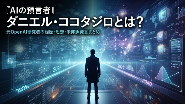 ダニエル・ココタジロとは？元OpenAI「AIの預言者」の経歴・予言まとめ アイキャッチ