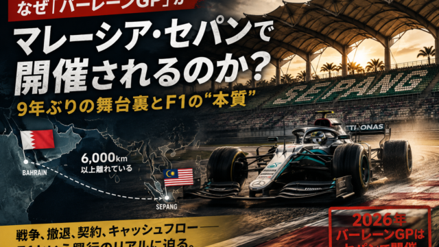 2026年F1バーレーンGPはなぜセパン開催に？背景と理由を解説