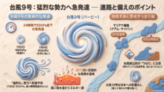 【台風9号】気象庁予報と各国シミュレーションモデルの進路予測比較