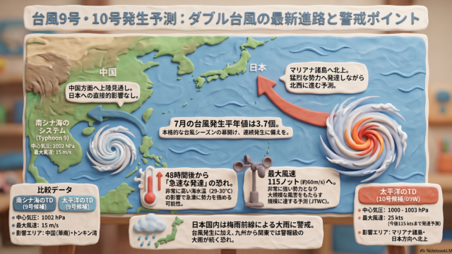 【2026年ダブル台風】台風9号・10号 最新進路予測マップ