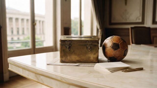 FIFA会長不信任案｜投票箱とサッカーボール