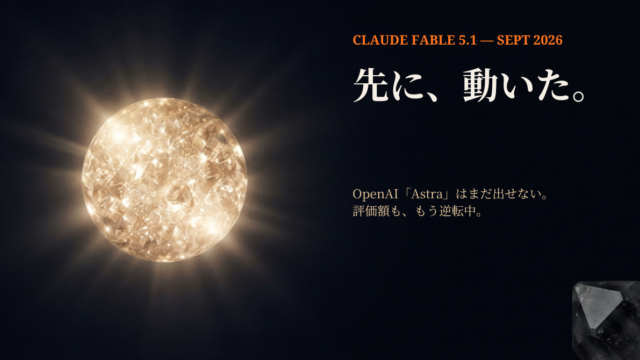 Claude Fable 5.1、OpenAI Astraに先手──2026年9月発表