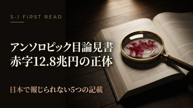 アンソロピック目論見書（S-1）赤字12.8兆円の正体