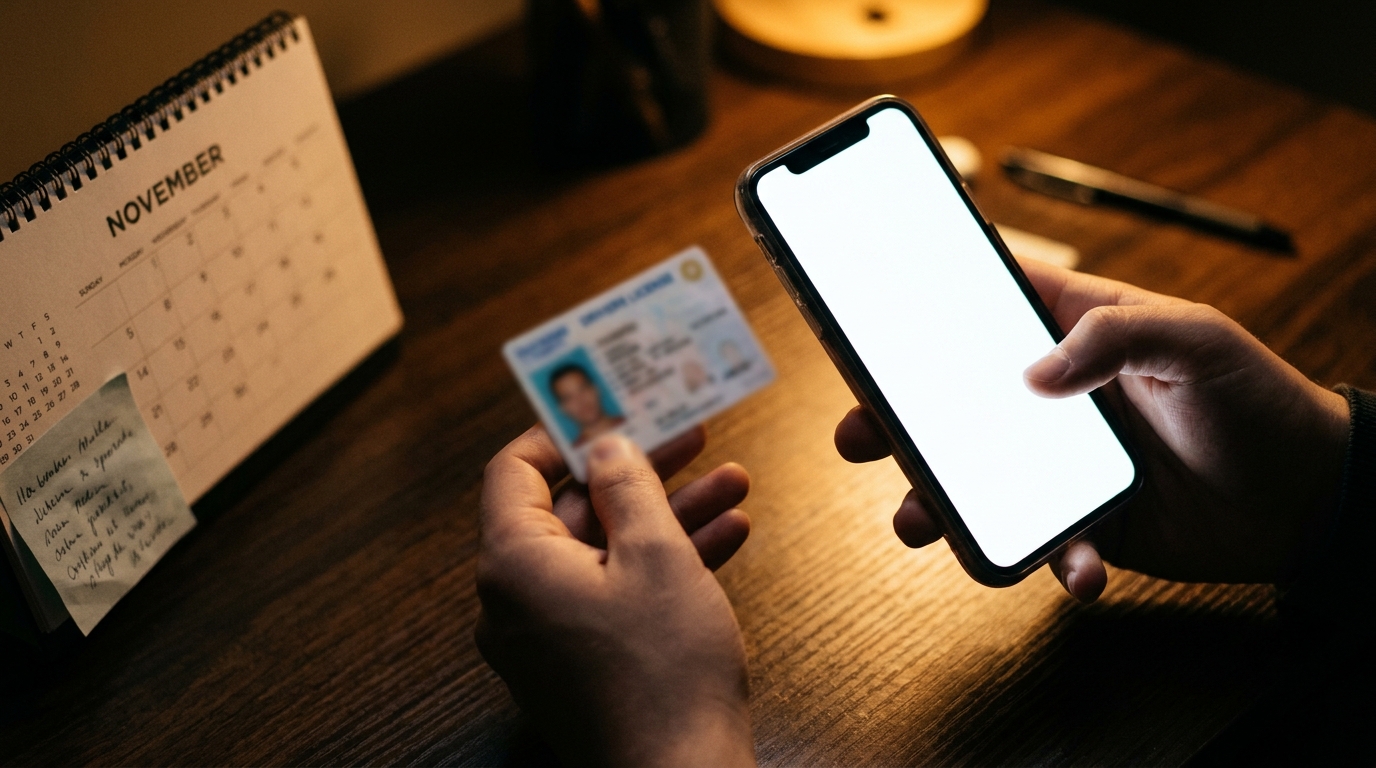 スマートフォンで本人確認を行い証券口座を開設する手元