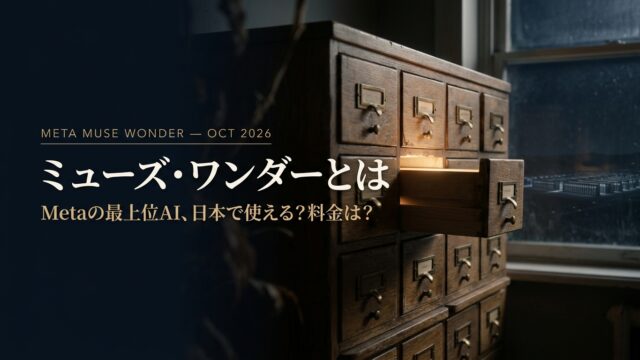 Muse Wonder（ミューズ・ワンダー）とは｜Metaの最上位AI