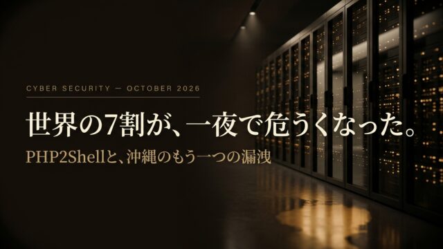 PHP2Shell PHP脆弱性 沖縄 情報漏洩 2026年10月